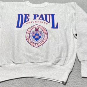 Depaul University Blue Demons Sweater Sweatshirt Retro J3680000
